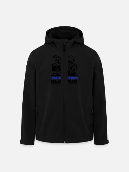 Bergsteigen Symbol - Recycelte Männer Softshell-Jacke von Stanley/Stella - Schwarz