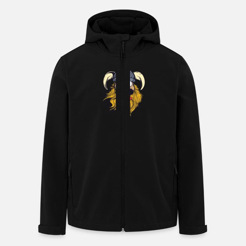 Crazy Viking - Recycelte Männer Softshell-Jacke von Stanley/Stella - Schwarz