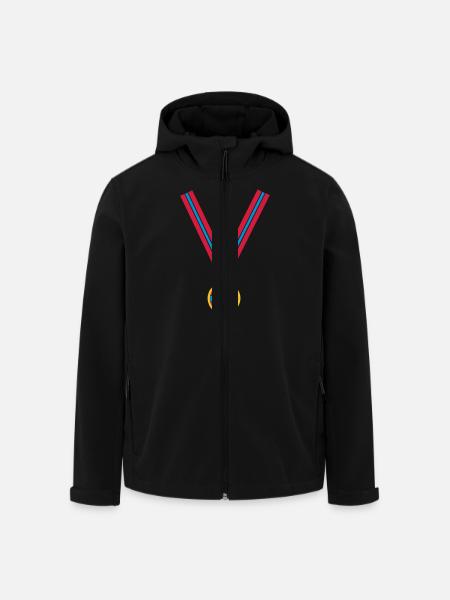 gold_medal_no_flag3_clr - Men’s Recycled Softshell Jacket by Stanley/Stella - black