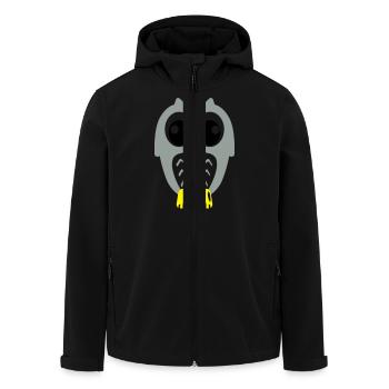 Süße Eule - Recycelte Männer Softshell-Jacke von Stanley/Stella - Schwarz - Vorne - AI Model Male 185 light (185cm)