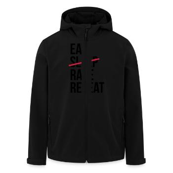 Eat Rave Repeat - Recycelte Männer Softshell-Jacke von Stanley/Stella - Schwarz - Vorne - AI Model Male 185 light (185cm)