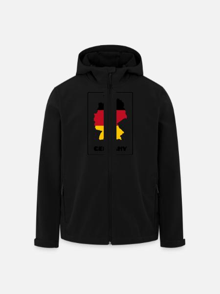 Deutschland - Recycelte Männer Softshell-Jacke von Stanley/Stella - Schwarz