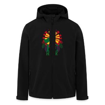 hippie - Recycelte Männer Softshell-Jacke von Stanley/Stella - Schwarz - Vorne - AI Model Male 185 light (185cm)