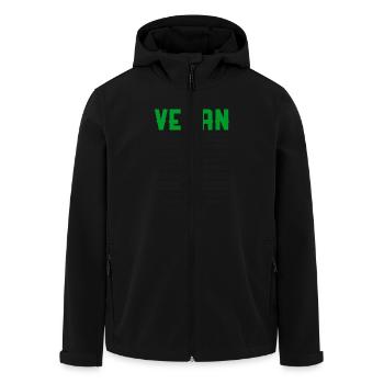VEGAN - Möchtest du auffallen? [black] - Recycelte Männer Softshell-Jacke von Stanley/Stella - Schwarz - Vorne - AI Model Male 185 light (185cm)