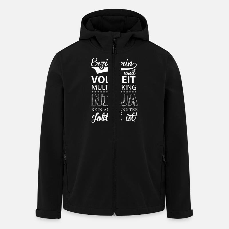 Ninja Erzieherin - Recycelte Männer Softshell-Jacke von Stanley/Stella - Schwarz
