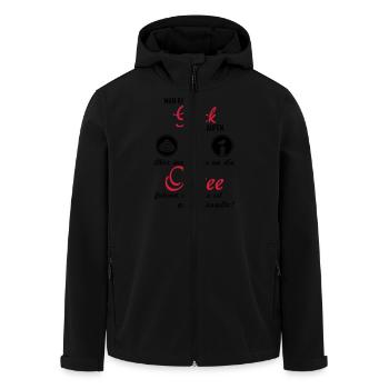 Glück Ostsee - Recycelte Männer Softshell-Jacke von Stanley/Stella - Schwarz - Vorne - AI Model Male 185 light (185cm)
