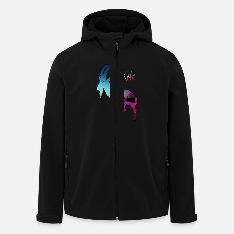Köln Geißbock Hennes - Recycelte Männer Softshell-Jacke von Stanley/Stella - Schwarz