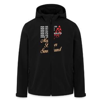 Berner-Sennenhund - Mein - Recycelte Männer Softshell-Jacke von Stanley/Stella - Schwarz - Vorne - AI Model Male 185 light (185cm)