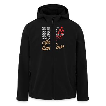 Cane-Corso - Mein - Recycelte Männer Softshell-Jacke von Stanley/Stella - Schwarz - Vorne - AI Model Male 185 light (185cm)