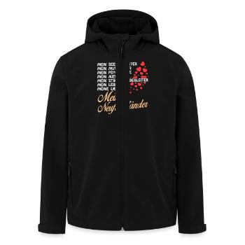 Neufundländer - Mein - Recycelte Männer Softshell-Jacke von Stanley/Stella - Schwarz - Vorne - AI Model Male 185 light (185cm)