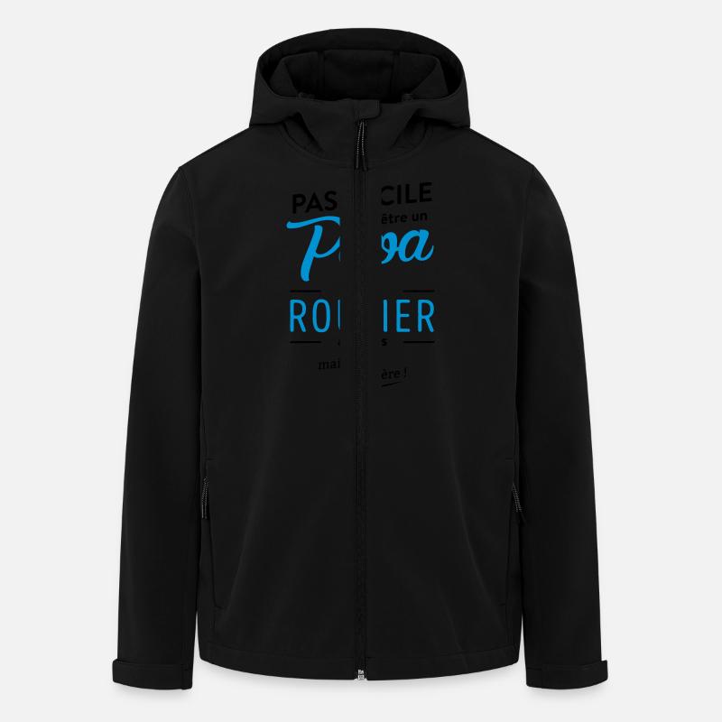 papa routier - Veste softshell homme en polyester recyclé Stanley/Stella - noir
