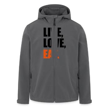 eat - Recycelte Männer Softshell-Jacke von Stanley/Stella - Schwarz - Vorne - AI Model Male 185 light (185cm)