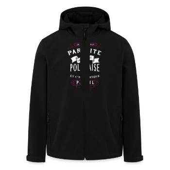 Polonaise Parfaite - Veste softshell homme en polyester recyclé Stanley/Stella - noir - Devant - AI Model Male 185 light (185cm)