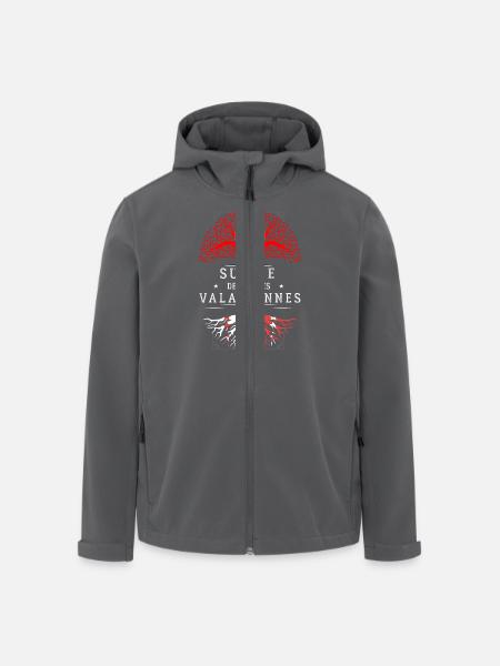 Racines Valaisannes - Veste softshell homme en polyester recyclé Stanley/Stella - noir