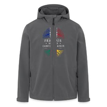 Racines Camerounaises - Veste softshell homme en polyester recyclé Stanley/Stella - noir - Devant - AI Model Male 185 light (185cm)