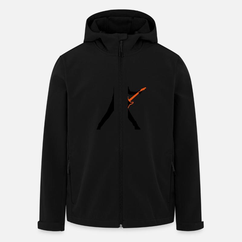 rock_gitarrist_2c - Veste softshell homme en polyester recyclé Stanley/Stella - noir