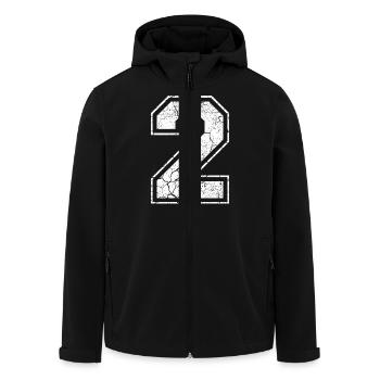 2 two zwei white weiss (fr) - Veste softshell homme en polyester recyclé Stanley/Stella - noir - Devant - AI Model Male 185 light (185cm)