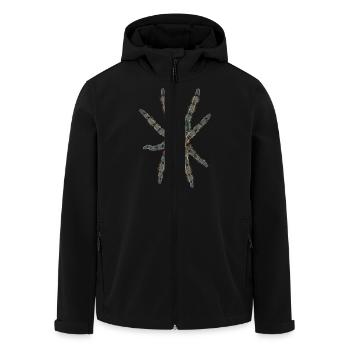 Spinne Vogelspinne ohne Schatten Illustration - Recycelte Männer Softshell-Jacke von Stanley/Stella - Schwarz - Vorne - AI Model Male 185 light (185cm)