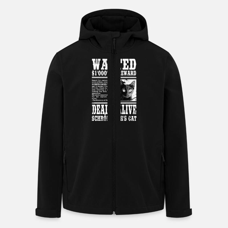 le chat de schrödinger blanc - Veste softshell homme en polyester recyclé Stanley/Stella - noir