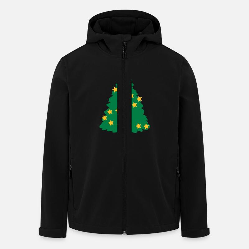 Sapin de Noël - Veste softshell homme en polyester recyclé Stanley/Stella - noir