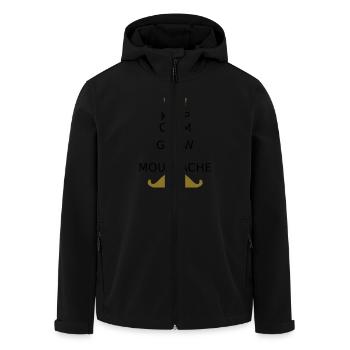 KEEP CALM AND GROW A MOUSTACHE - Men’s Recycled Softshell Jacket by Stanley/Stella - black - Front - AI Model Male 185 light (185cm)