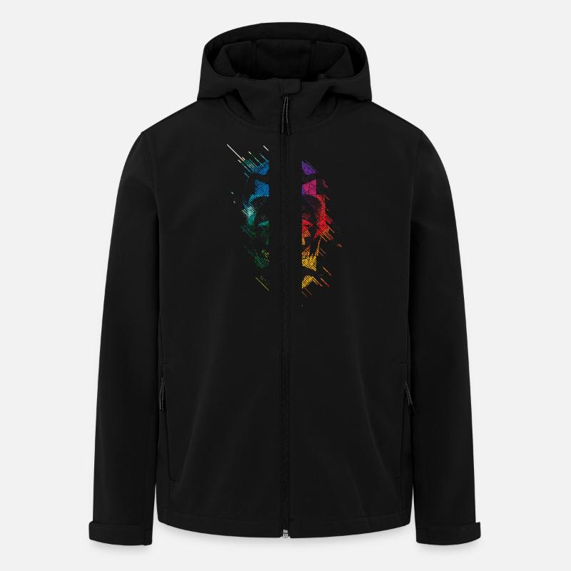 Geometrische Schädel - Recycelte Männer Softshell-Jacke von Stanley/Stella - Schwarz
