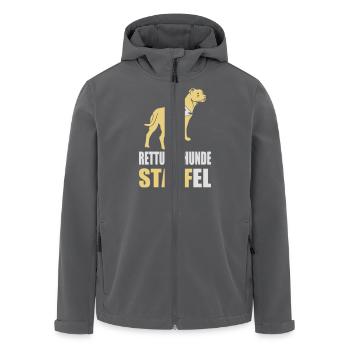 634 Rettungshunde STAFFel - Recycelte Männer Softshell-Jacke von Stanley/Stella - Schwarz - Vorne - AI Model Male 185 light (185cm)