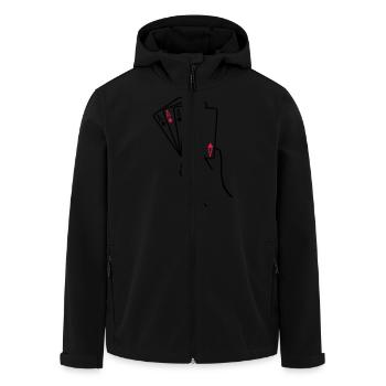 Poker - Veste softshell homme en polyester recyclé Stanley/Stella - noir - Devant - AI Model Male 185 light (185cm)
