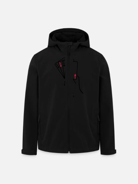 Poker - Men’s Recycled Softshell Jacket by Stanley/Stella - black