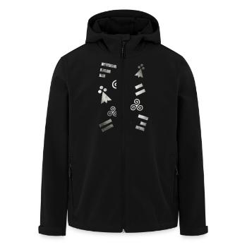 Breizh Bretagne Blanc 2 - Veste softshell homme en polyester recyclé Stanley/Stella - noir - Devant - AI Model Male 185 light (185cm)