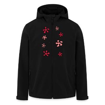 Blumen Flower Power - V3 - Recycelte Männer Softshell-Jacke von Stanley/Stella - Schwarz - Vorne - AI Model Male 185 light (185cm)