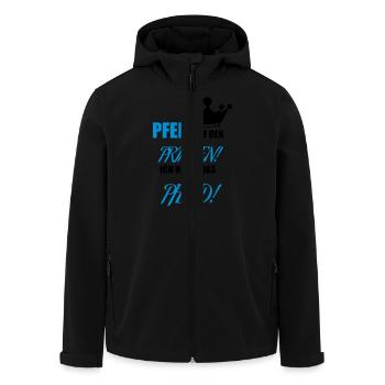 Ich nehm das Pferd! Pfeif auf den Prinzen - Recycelte Männer Softshell-Jacke von Stanley/Stella - Schwarz - Vorne - AI Model Male 185 light (185cm)