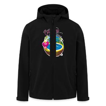ANGAYA COCO ISLAND MAYOTTE - Veste softshell homme en polyester recyclé Stanley/Stella - noir - Devant - AI Model Male 185 light (185cm)