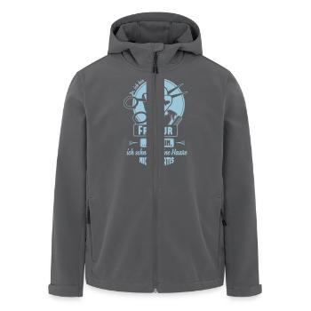 Ja ich bin Friseur - Recycelte Männer Softshell-Jacke von Stanley/Stella - Anthrazit - Vorne - AI Model Male 185 light (185cm)