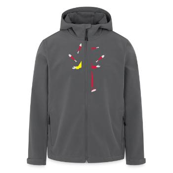clown_032016a_3c - Recycelte Männer Softshell-Jacke von Stanley/Stella - Schwarz - Vorne - AI Model Male 185 light (185cm)