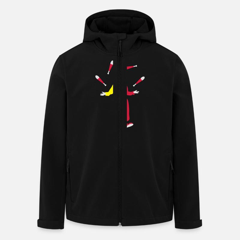 clown_032016a_3c - Recycelte Männer Softshell-Jacke von Stanley/Stella - Schwarz