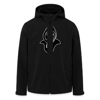 Der Tod kapuze - Recycelte Männer Softshell-Jacke von Stanley/Stella - Schwarz - Vorne - AI Model Male 185 light (185cm)
