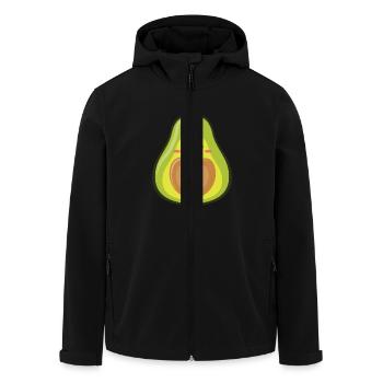 Avocado Love Couple Valentines (Part1) - Men’s Recycled Softshell Jacket by Stanley/Stella - black - Front - AI Model Male 185 light (185cm)