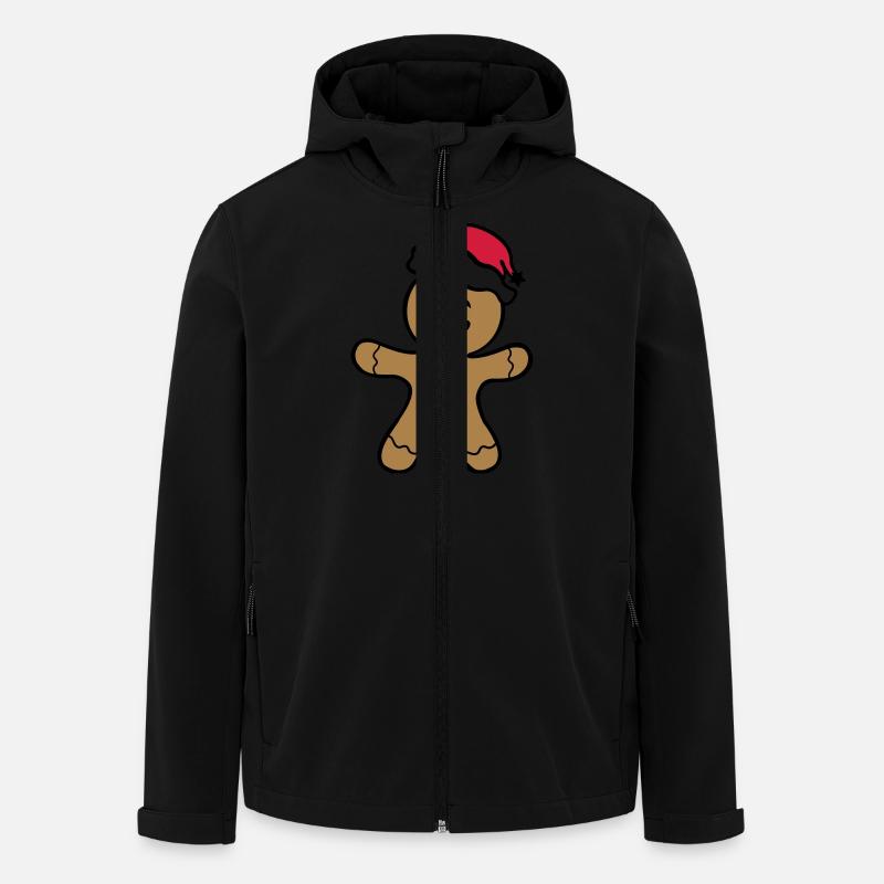 lebkuchenmann_02 - Recycelte Männer Softshell-Jacke von Stanley/Stella - Schwarz