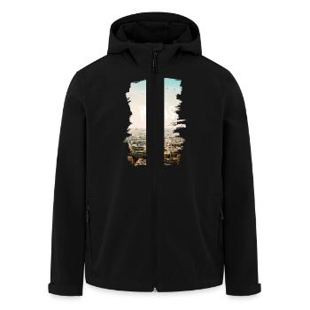 Paris - Recycelte Männer Softshell-Jacke von Stanley/Stella - Schwarz - Vorne - AI Model Male 185 light (185cm)