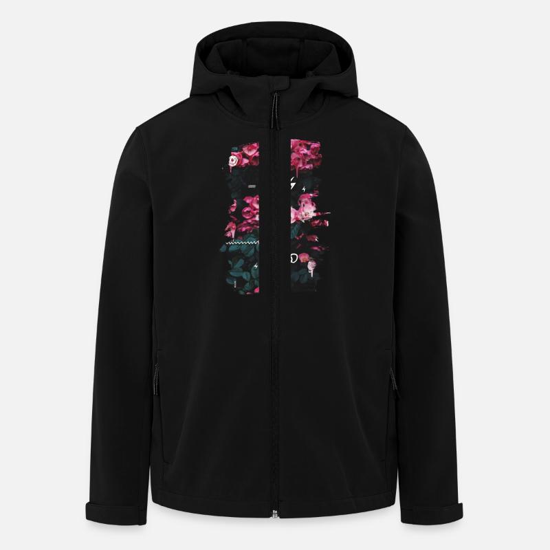 fleur - Veste softshell homme en polyester recyclé Stanley/Stella - noir