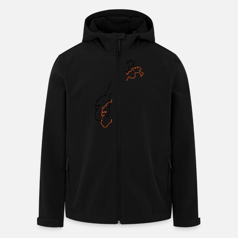norway map - Recycelte Männer Softshell-Jacke von Stanley/Stella - Schwarz
