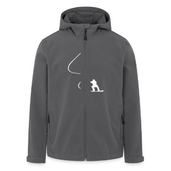 Snowboarder, Kurve, Downhill, Freerider, Winter - Recycelte Männer Softshell-Jacke von Stanley/Stella - Anthrazit - Vorne - AI Model Male 185 light (185cm)