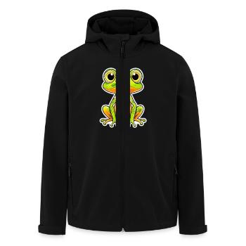 Grenouille Grenouille verte Frog - Veste softshell homme en polyester recyclé Stanley/Stella - noir - Devant - AI Model Male 185 light (185cm)