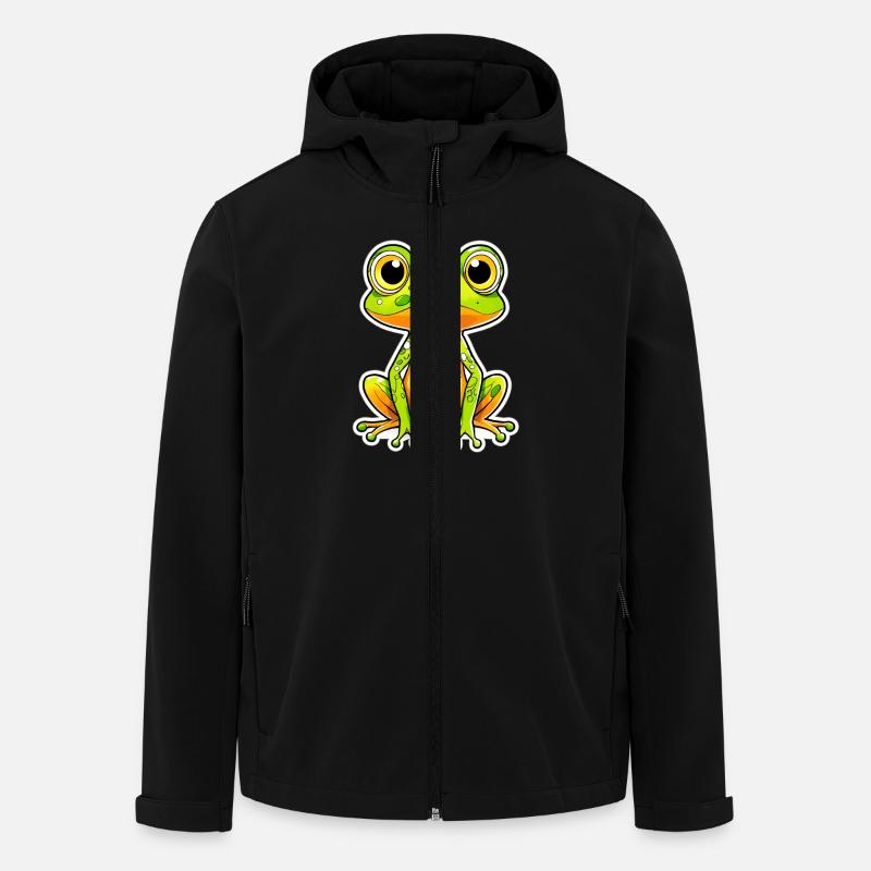 Frog Green Frog Frog - Men’s Recycled Softshell Jacket by Stanley/Stella - black