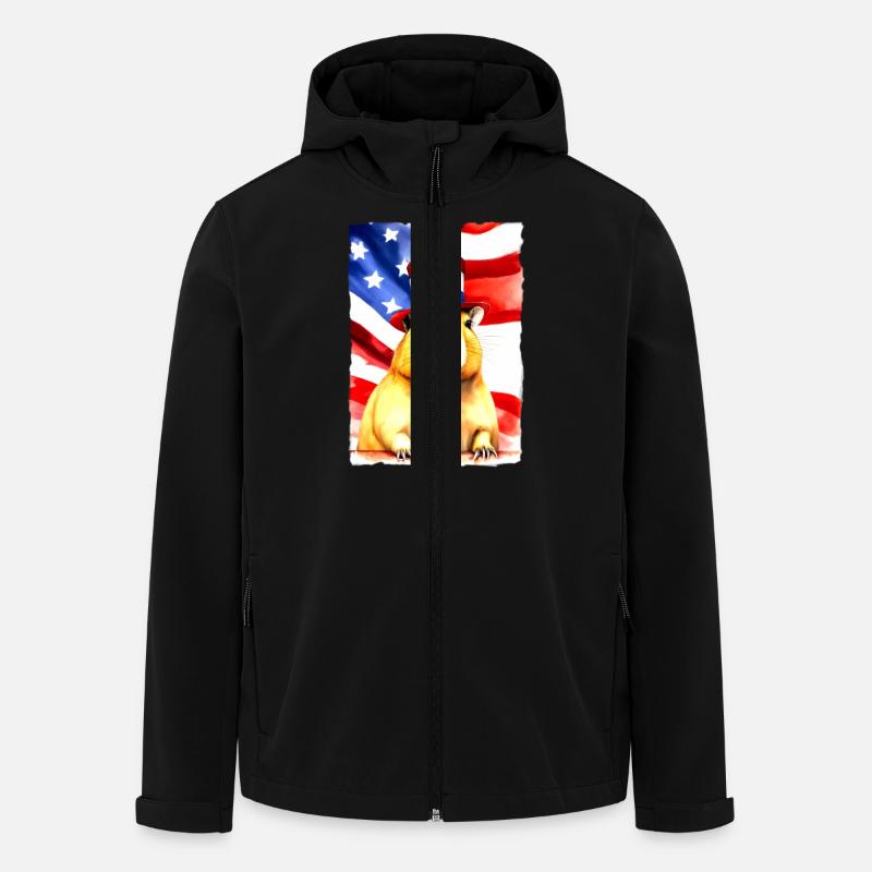 Nagetier "Capybara President" - Recycelte Männer Softshell-Jacke von Stanley/Stella - Schwarz