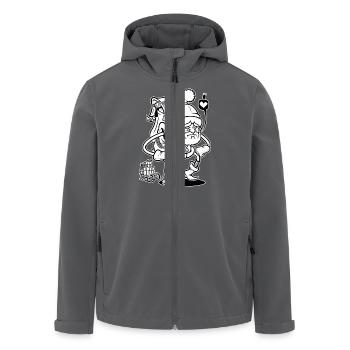 Noël Homme - Veste softshell homme en polyester recyclé Stanley/Stella - charbon - Devant - AI Model Male 185 light (185cm)
