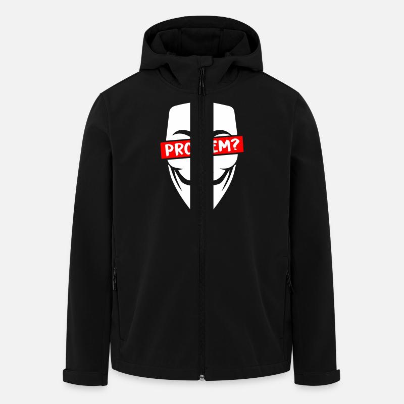 Problem Anonymous - Men’s Recycled Softshell Jacket by Stanley/Stella - black