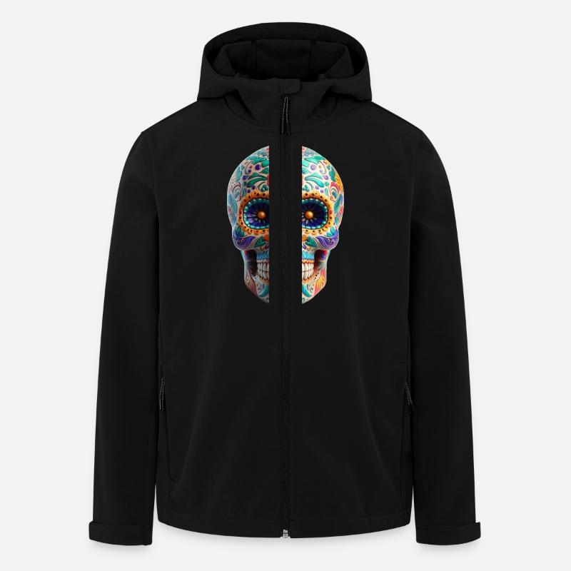 Sugar Skull - Men’s Recycled Softshell Jacket by Stanley/Stella - black