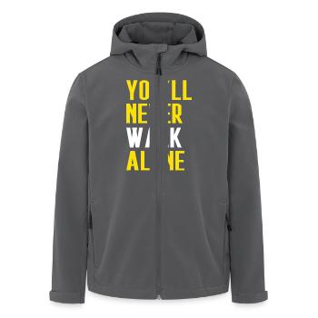 Never Walk Alone Dortmund - Recycelte Männer Softshell-Jacke von Stanley/Stella - Anthrazit - Vorne - AI Model Male 185 light (185cm)